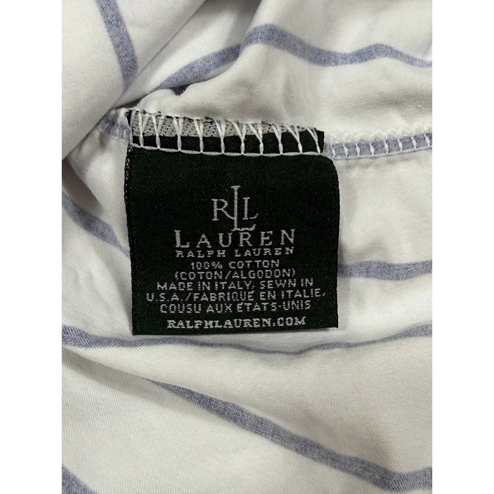 2 Ralph Lauren PALM HARBOR Standard Porcelain Medallion Pillow Cases Stripe